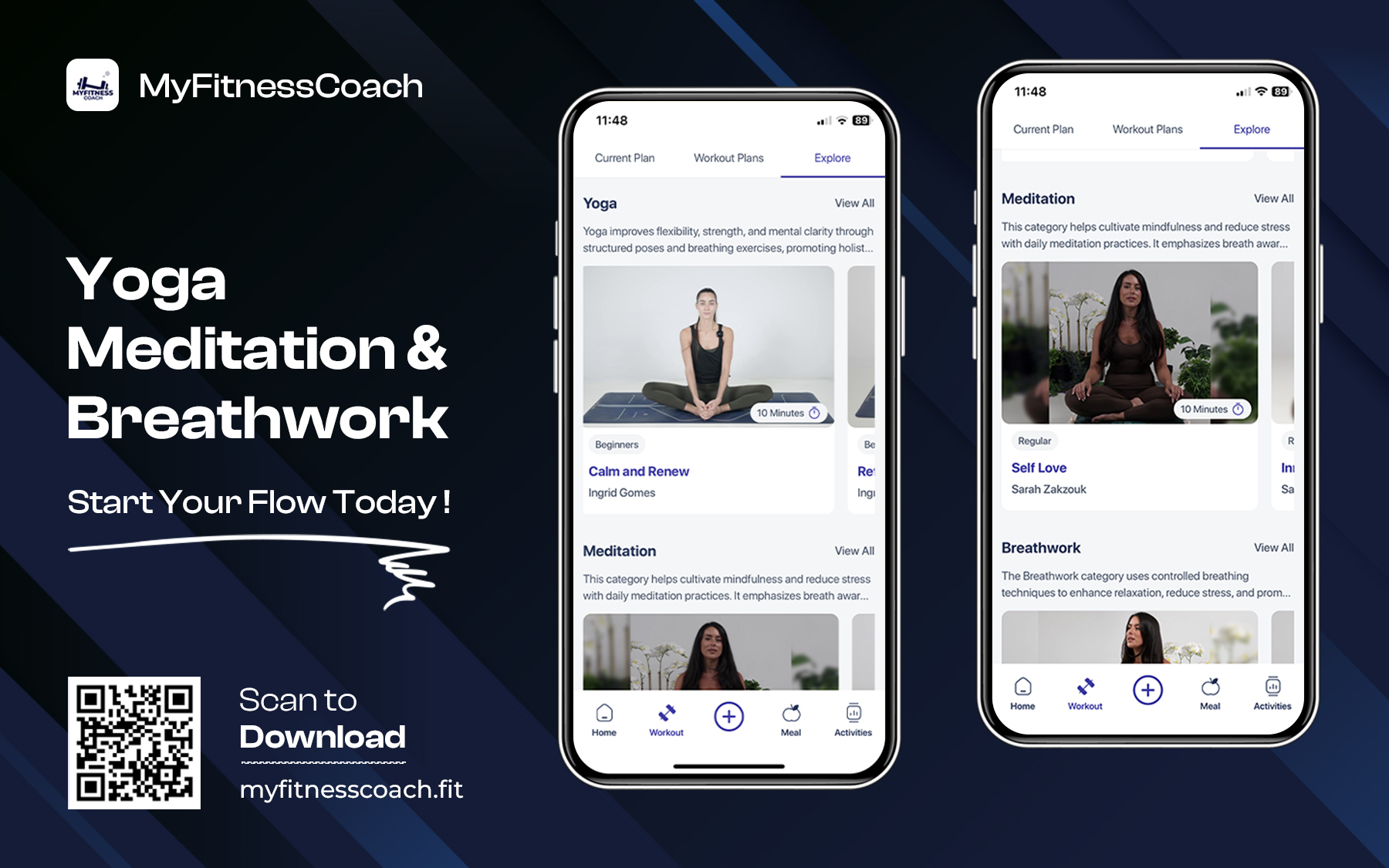 MyFitnessCoach Launches Guided Yoga and Meditation for Stress Management